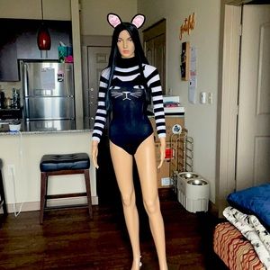 LAST MINUTE COSTUME!! Sexy black and white Cat 🐈‍⬛ Costume